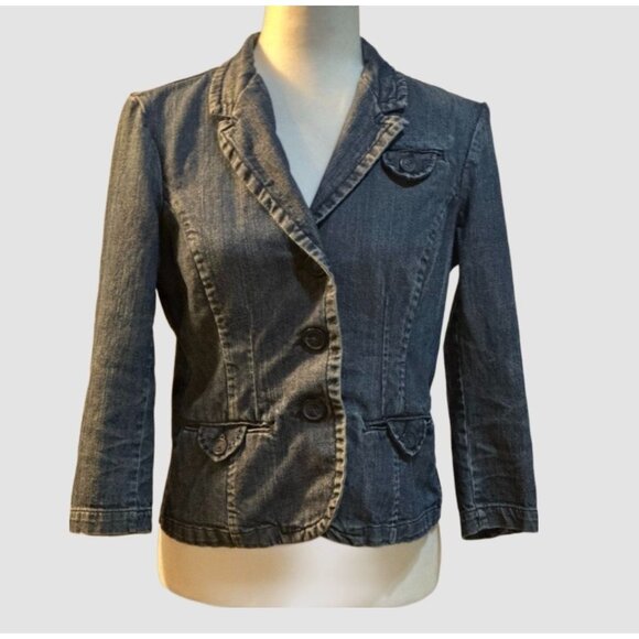 American Eagle Outfitters Women's Denim Blazer Jacket - Size Medium - Picture 1 of 7